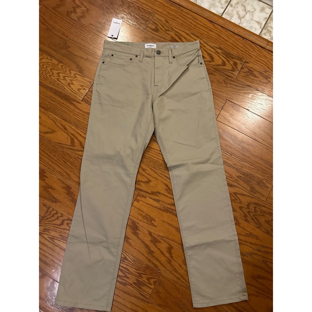Goodfellow & Co Mens Straight Fit Stretch Chino Pants Khaki 32x32 NWT